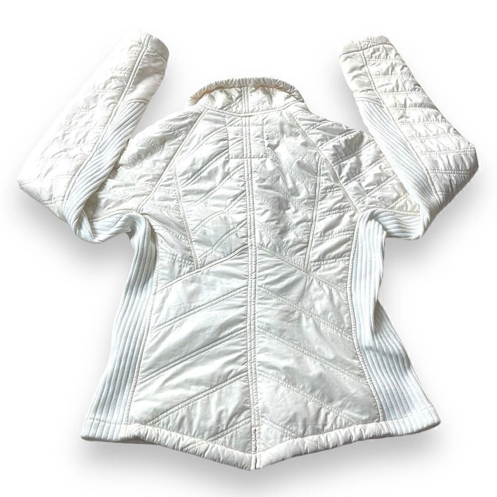 prAna Diva Softshell Jacket Womens Small S White Button Zip‎ Front Sherpa Lined - Picture 7 of 14